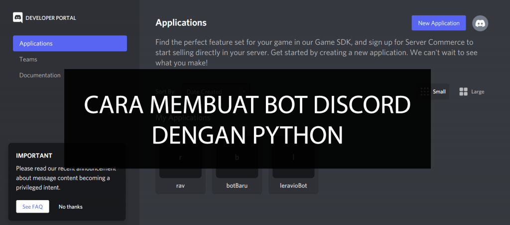 cara membuat bot discord dengan python
