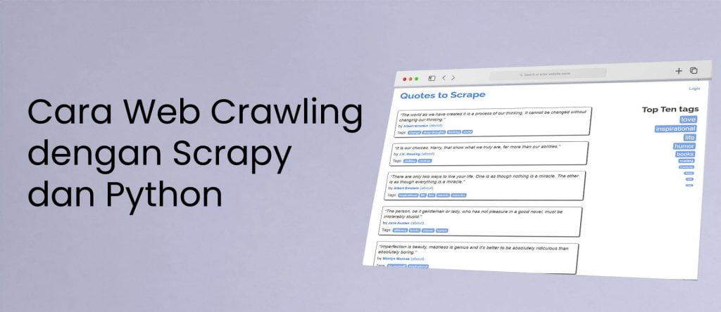 cara web crawling dengan scrapy dan python