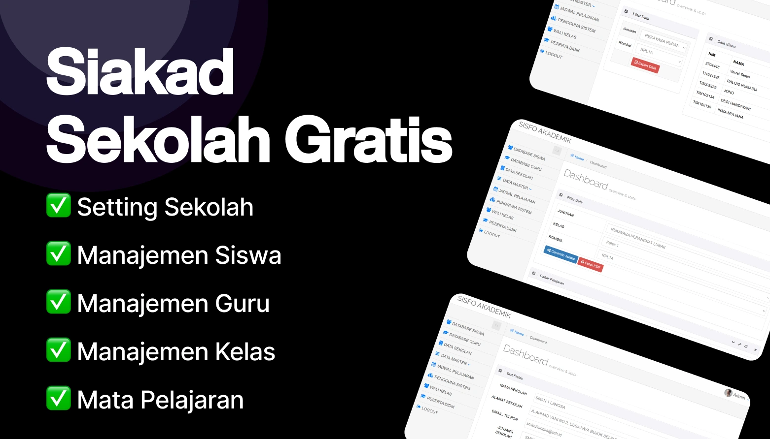 siakad sekolah gratis
