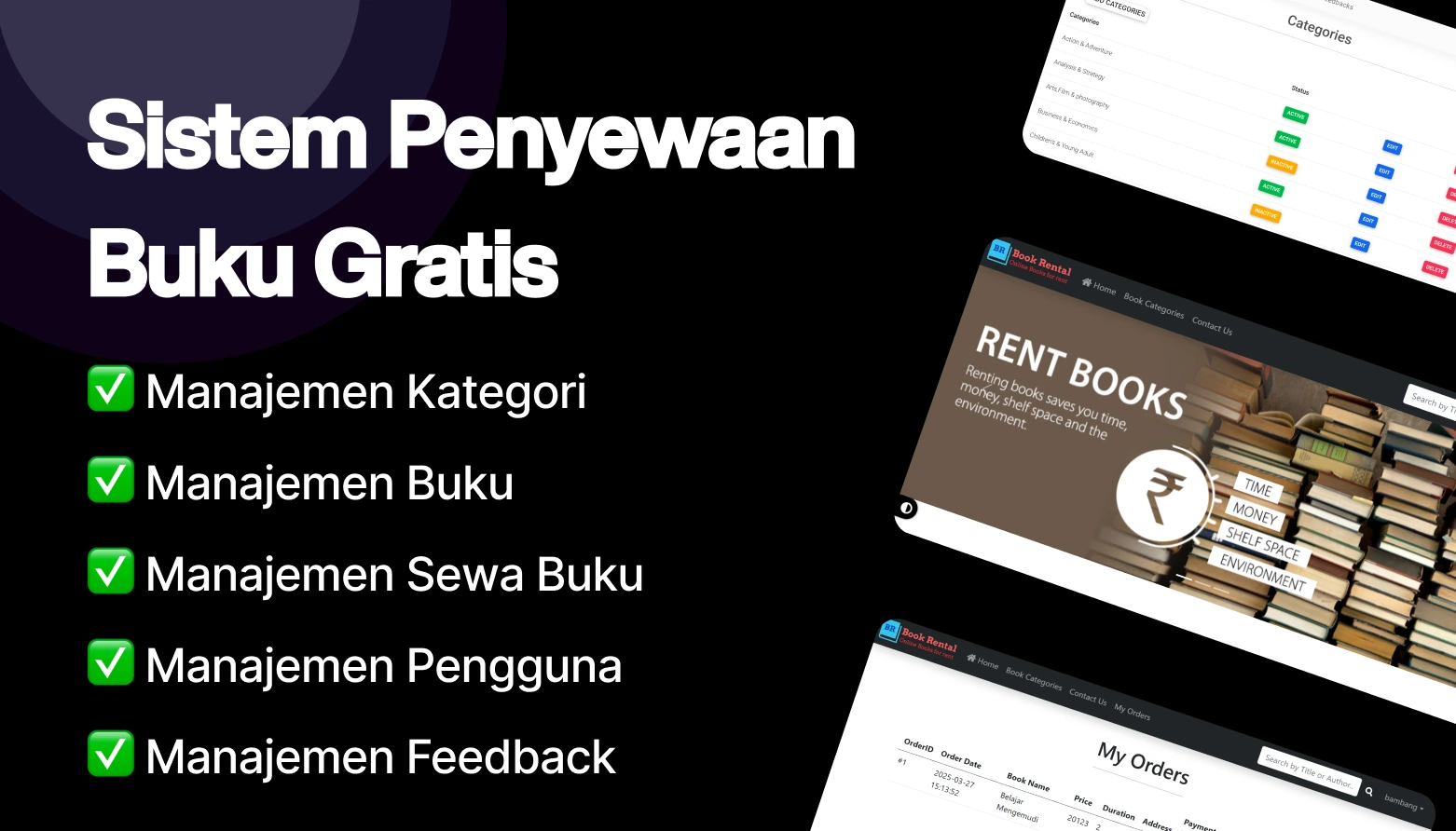 sistem penyewaan buku gratis