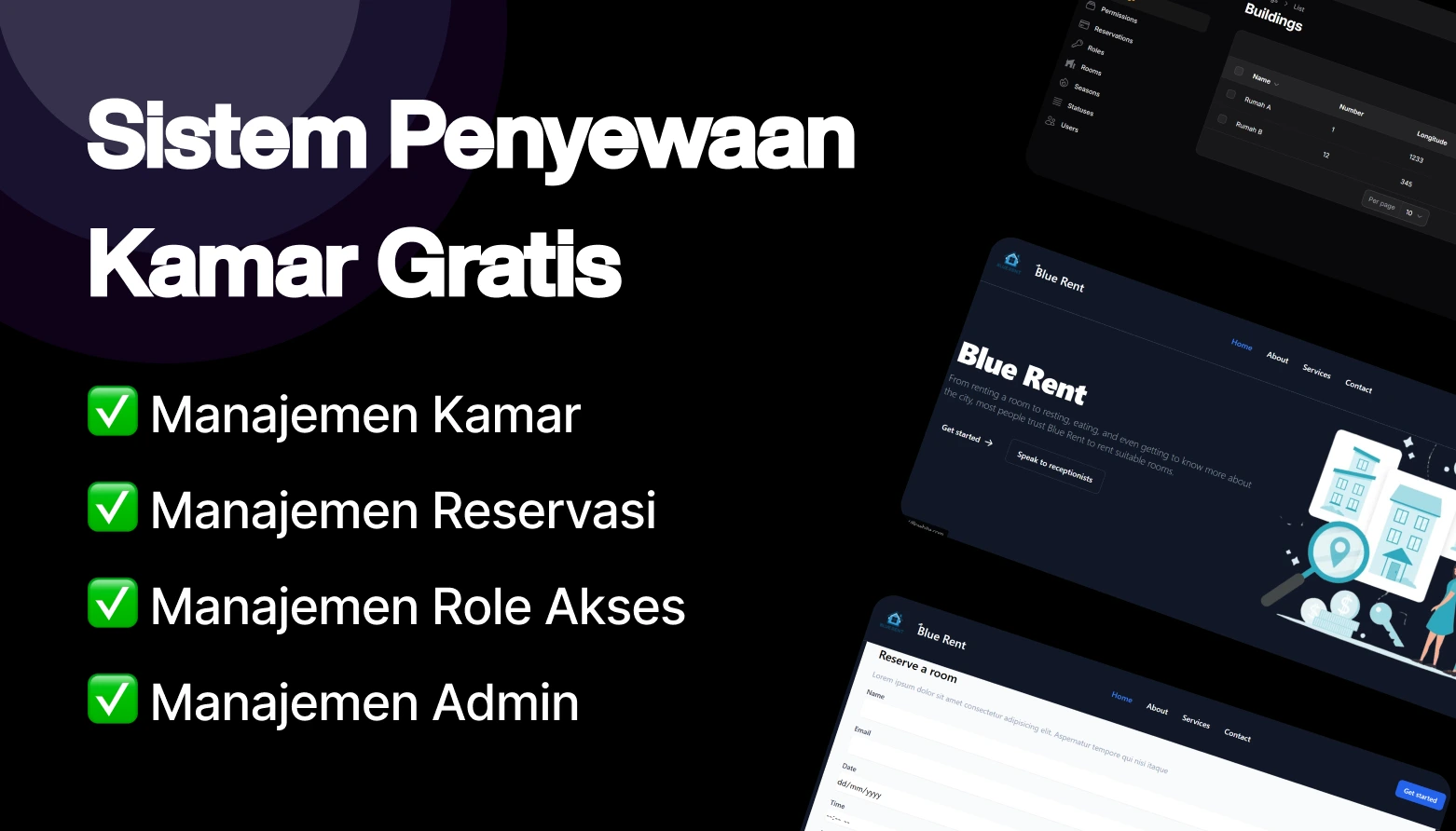sistem penyewaan kamar gratis