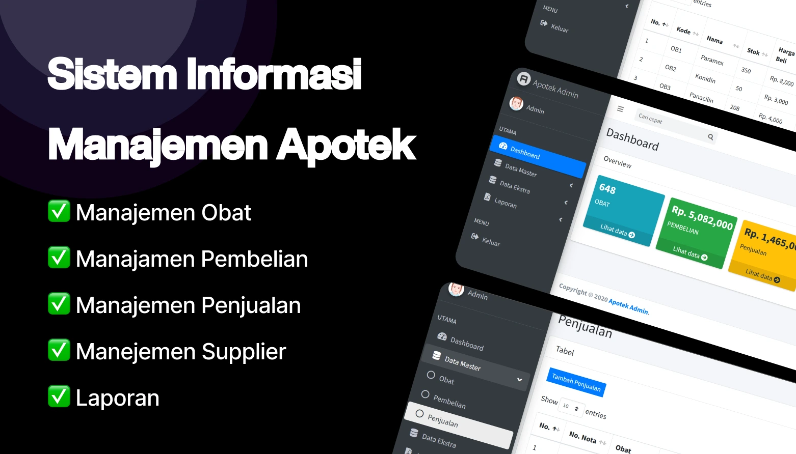 sistem informasi manajemen apotek gratis