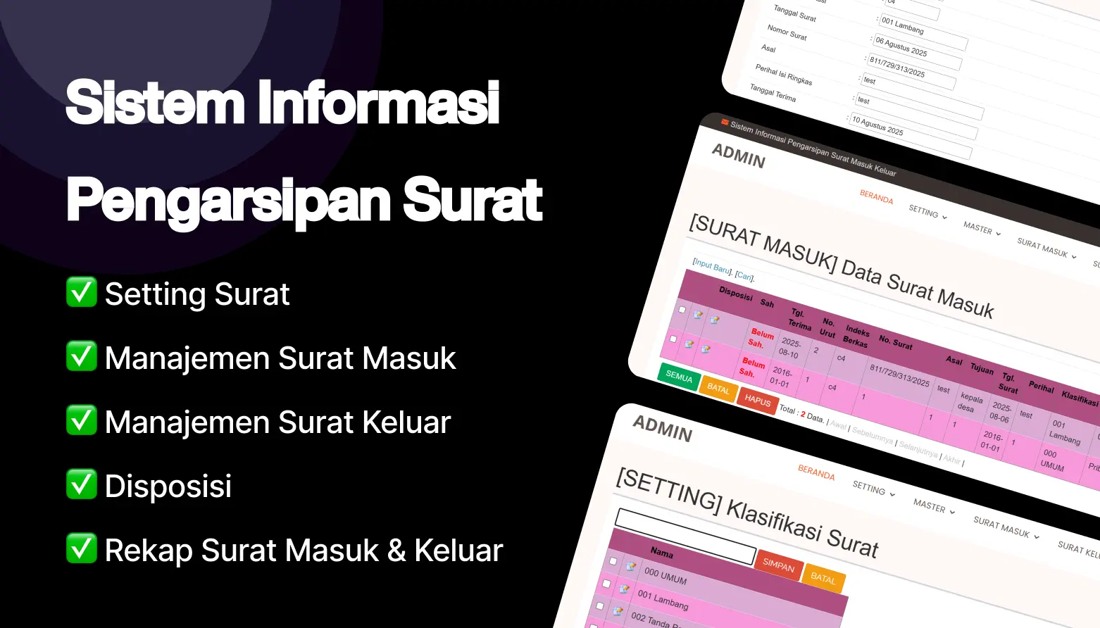 sistem informasi pengarsipan surat gratis