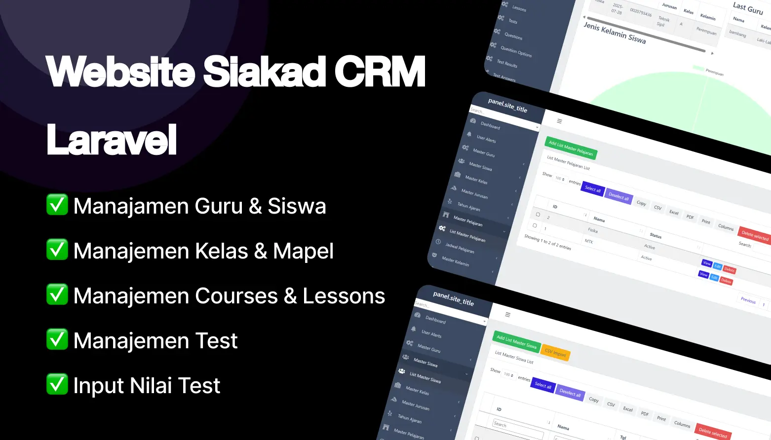 website siakad crm gratis