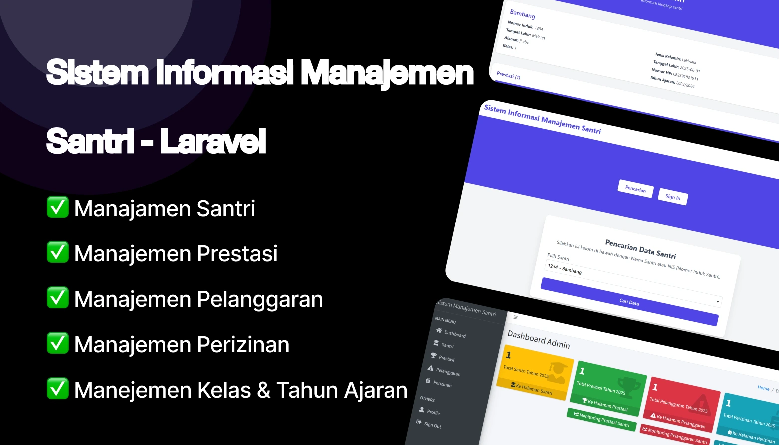 sistem informasi manajemen santri gratis