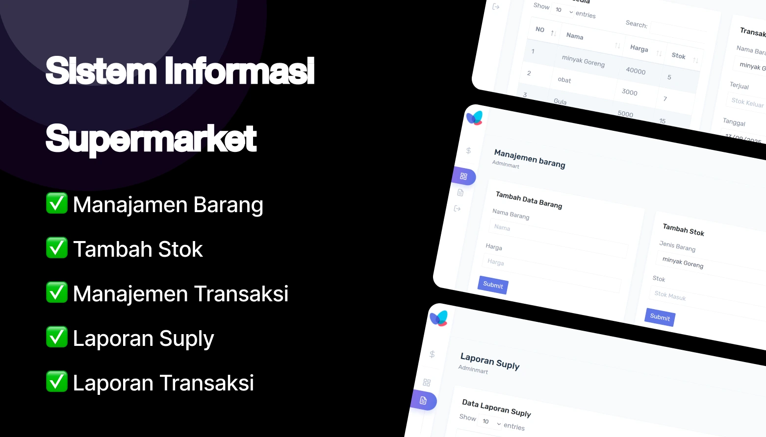 sistem informasi supermarket gratis