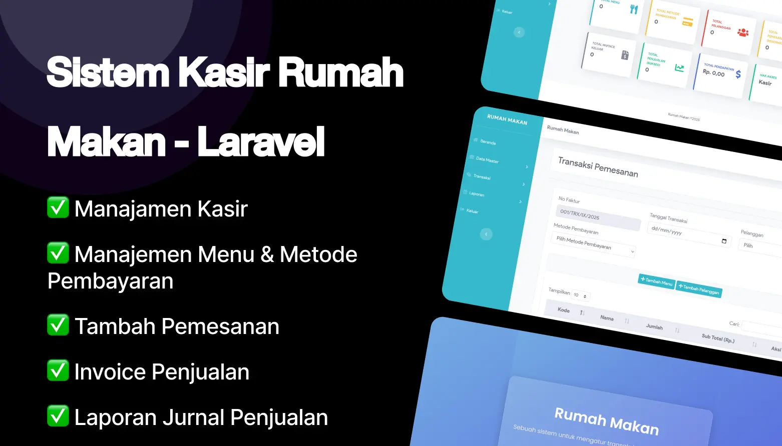 sistem kasir rumah makan gratis