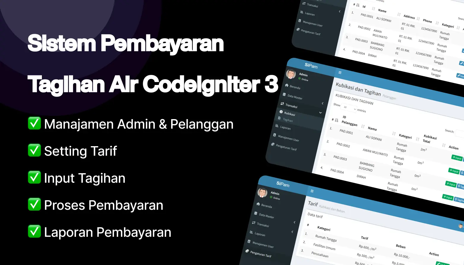 sistem pembayaran tagihan air gratis
