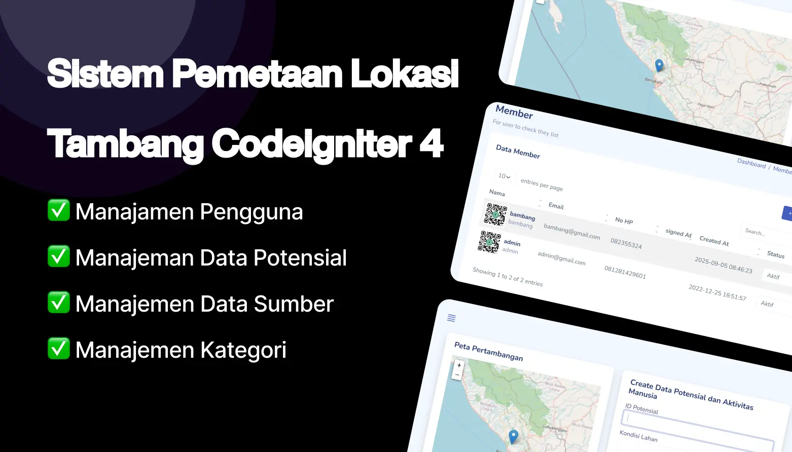 sistem pemetaan lokasi tambang gratis